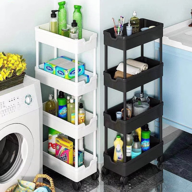 卫生间收纳架厕所马桶边缝隙置物架门后窄架阳台洗衣机夹缝多层架