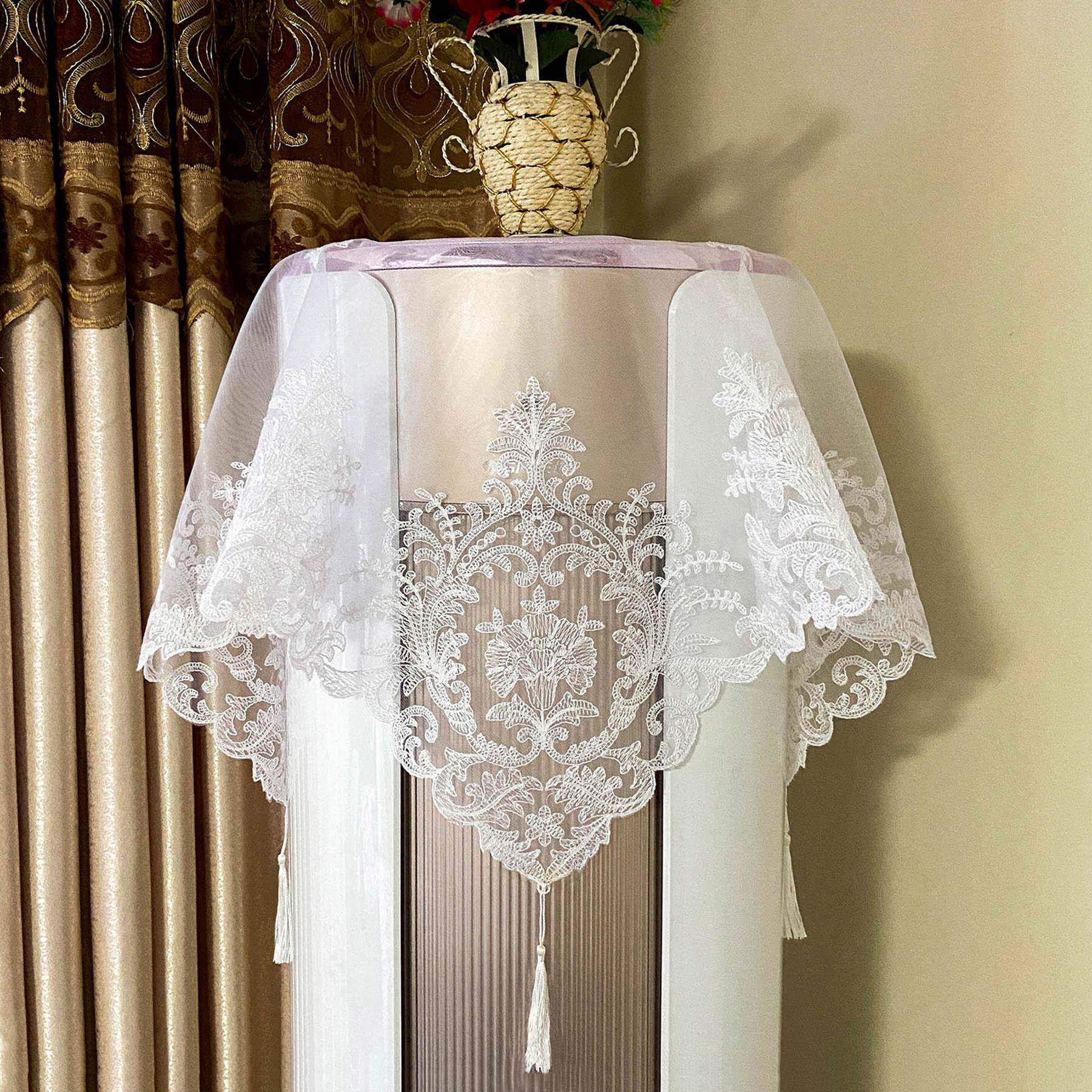 欧式蕾丝简约立式空调盖巾床头柜罩盖布洗衣机沙发电视茶盘防尘罩