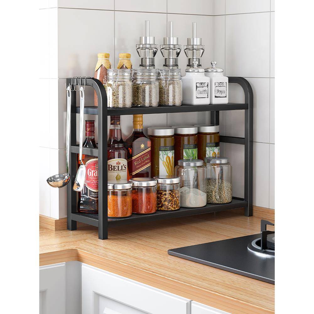 厨房置物架调料架台面酱油瓶调味品油盐酱醋佐料收纳架子用品家用