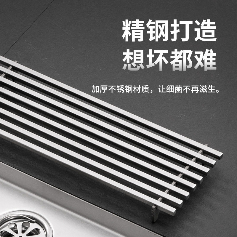 长条地漏不锈钢304酒店淋浴厕所防臭长方形加厚隐形大排量防臭,家庭/个人清洁工具,地漏防臭器,淘宝优惠券,粉丝福利购,淘宝优惠卷