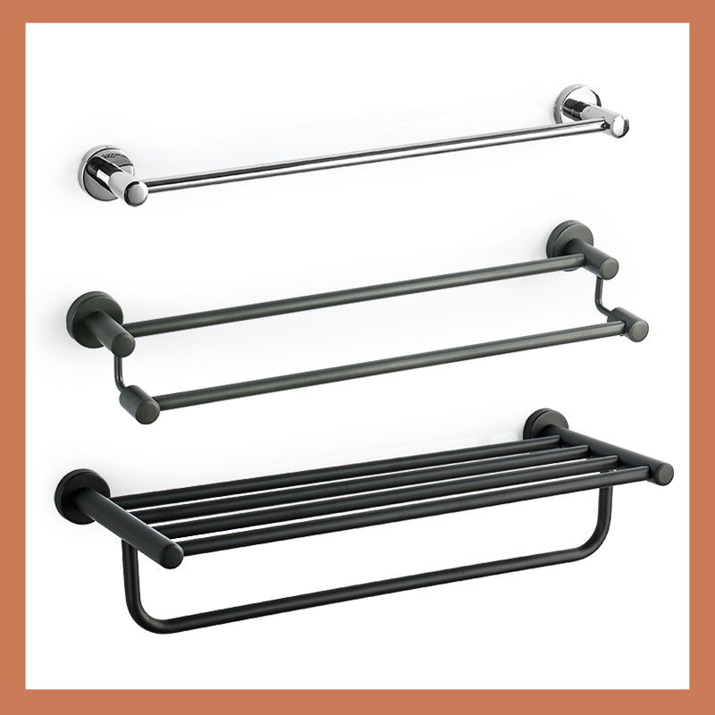 304不锈钢免打孔浴巾架