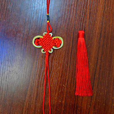 金边八盘富贵中国结小号中国结半成品中国结流苏穗子坠子DIY配件