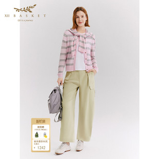 风长裤 女高腰宽松休闲工装 米色 轻量山系户外弯刀裤 十二篮26夏新款