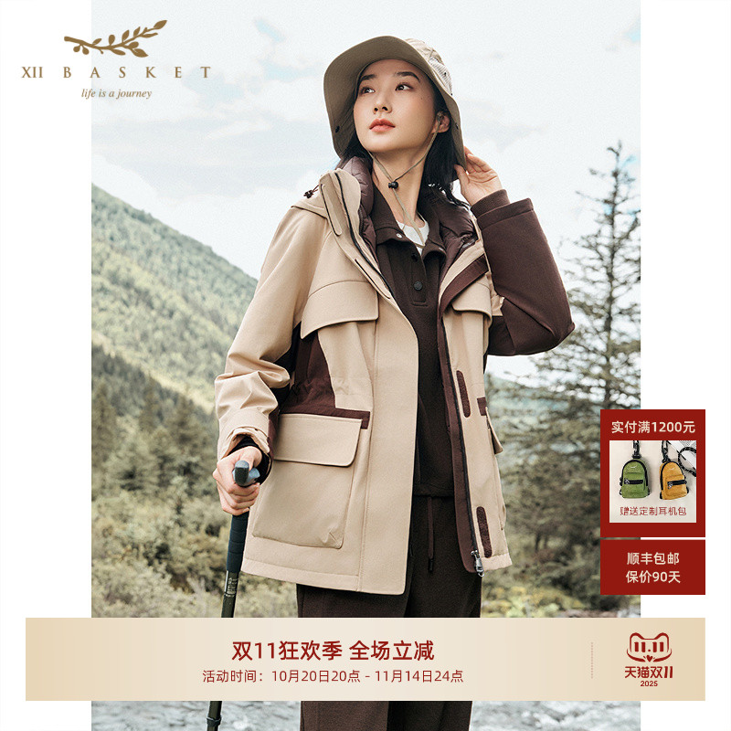 十二篮白鹅绒派克服短款外套女