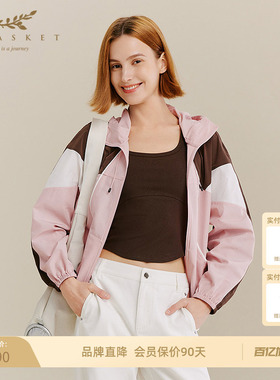 XII BASKET十二篮秋季商场同款陶粉气质连帽外套时尚运动女