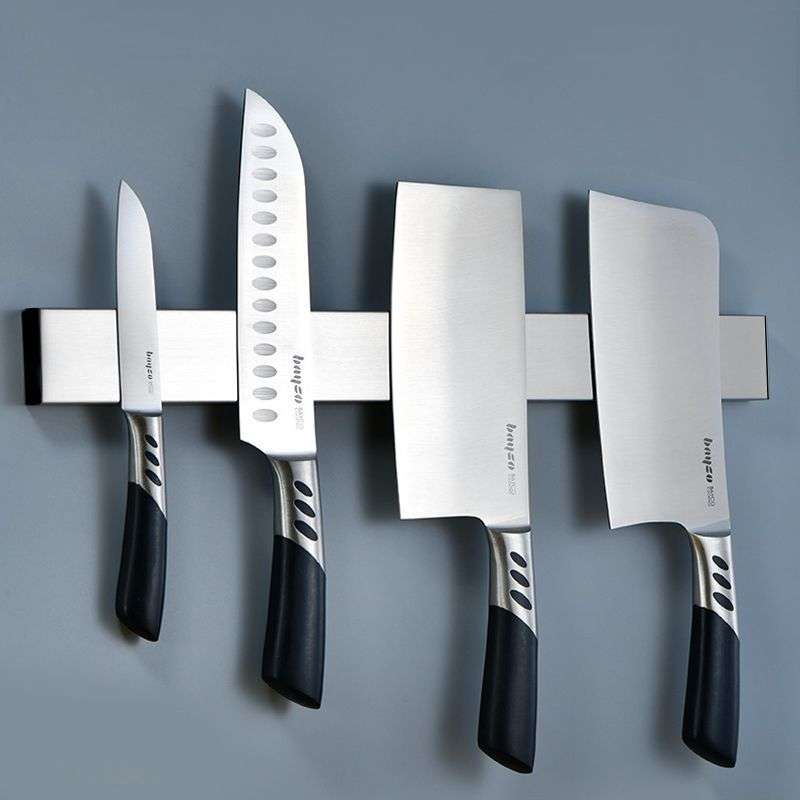 磁铁刀架304不锈钢厨房用品磁性吸力磁吸刀架 免打孔壁挂式置物架