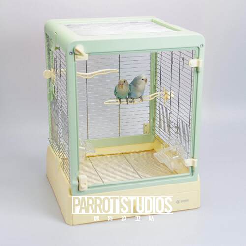 鹦河护卫队 达洋B4002鹦鹉不锈钢鸟笼全景玻璃网面小太阳牡丹笼子