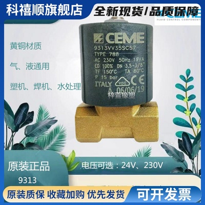 意大利CEME挤出机造粒机电磁阀9313VV35SC57/C02/14W常闭阀体线圈