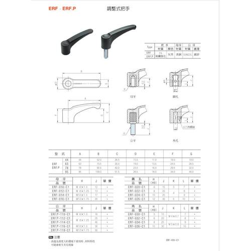调整式把手ERF、ERF.P
