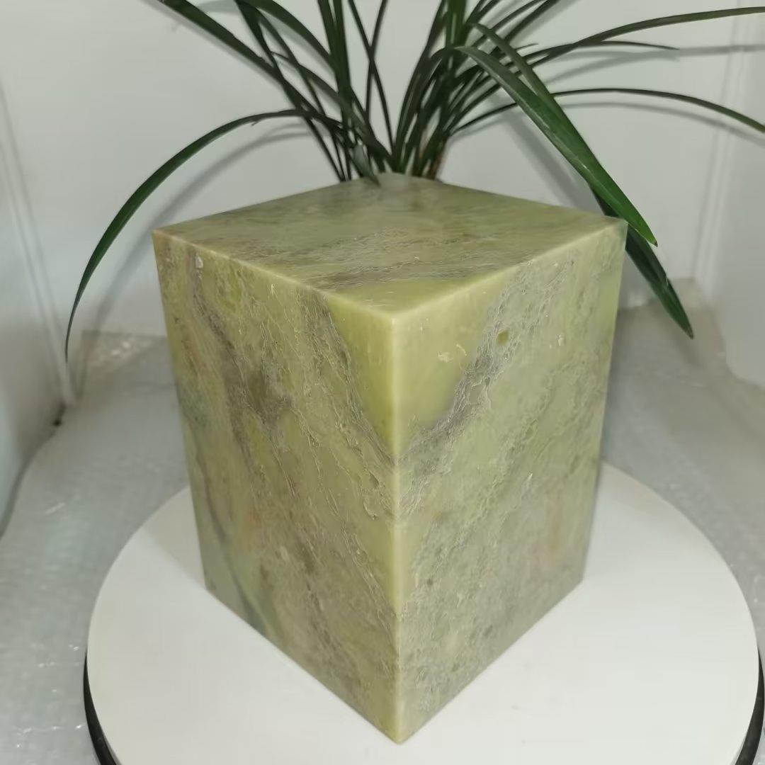 青田石摆件大章14.5*14.5*20CM印章石料金石篆刻练习章一物一 图