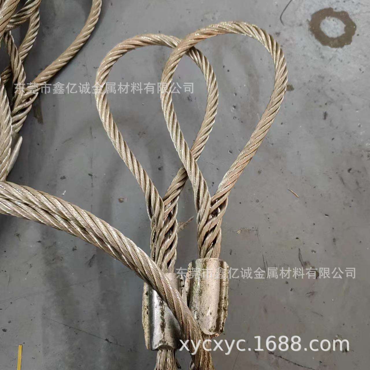 插编不锈钢钢丝绳手工编织钢丝绳压扣压制钢丝绳起重吊车吊装专用