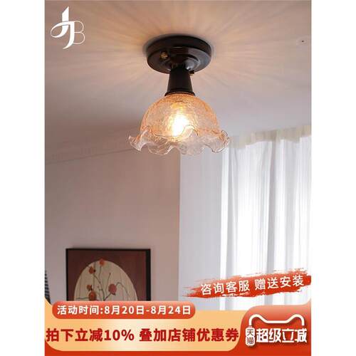 过道走廊吸顶灯美式复古中古风入户玄关灯具高级感阳台灯
