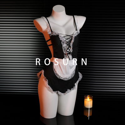 夜曲蔷薇「甜心女仆」纯欲性感蕾丝女仆气质cos套装小胸内衣