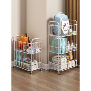 儿童书架落地书包置物架可移动卧室转角桌下书柜绘本收纳架阅读架