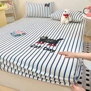 2024新款全棉绣花A类老粗布单品系列-单床笠120x200cm单床笠老