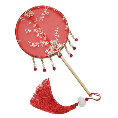 迷你儿童款团扇跳舞表演走秀古风汉服搭配女式成品材料包面