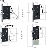 酒店智能宾馆锁体通用锁刷卡电子感应锁锁体电池盒