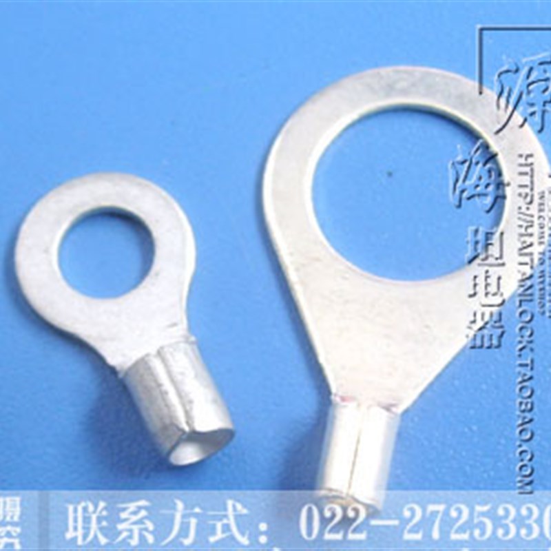 圆形裸端头 冷压铜端子 圆口线鼻子线耳端头 铜接线端子