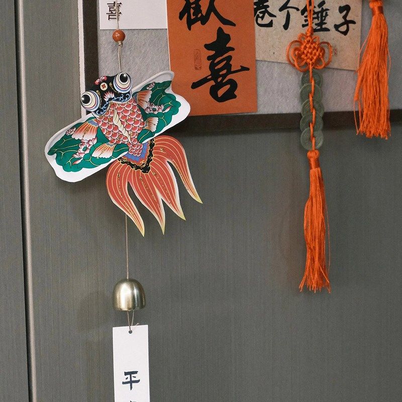 燕子鸢铃铛风筝挂饰新年房间卧室边饰挂件新家室内布置图片