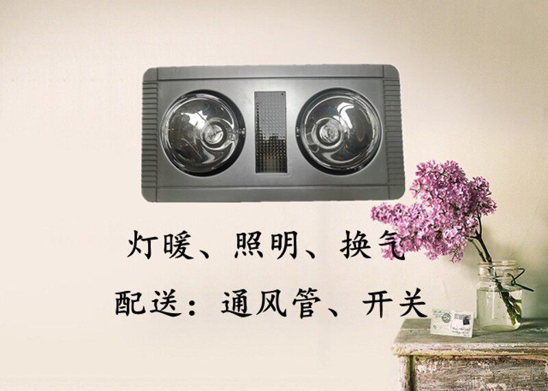 老式吸顶 两灯浴霸浴室取暖器嵌入式合一二灯暖老款浴霸