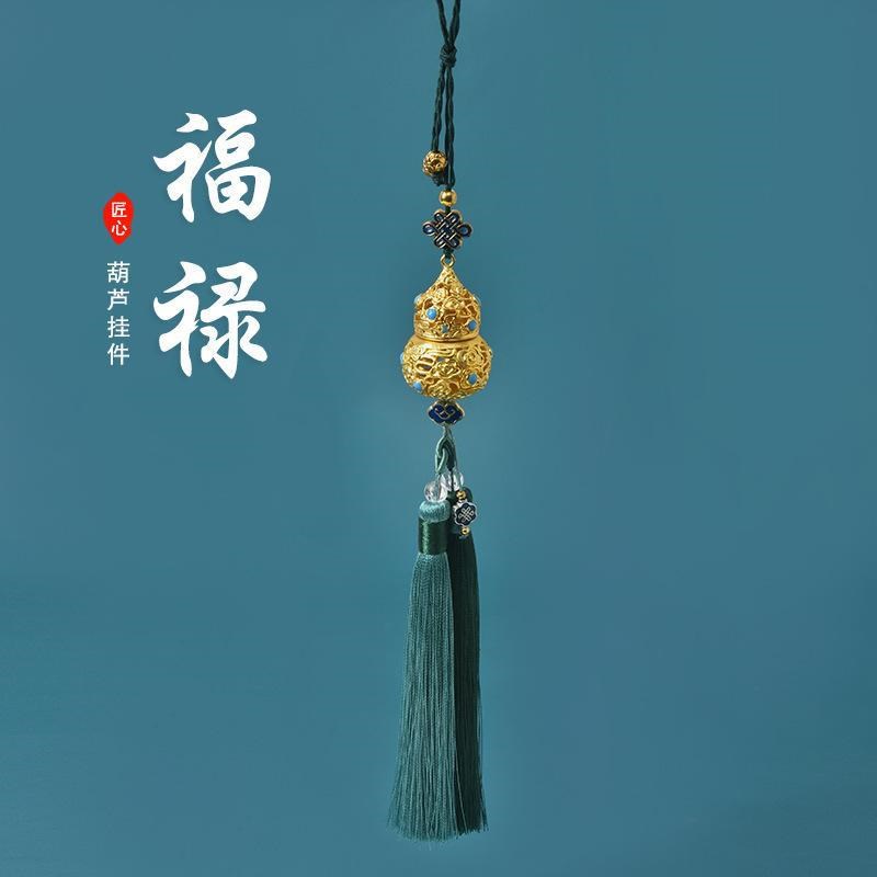 复古风合金镂空葫芦汽车香水挂饰车内挂件车载香薰吊饰车饰装饰品