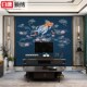 金鳞鱼跃龙门卧室床头刺绣墙布客厅沙发电视背景壁布