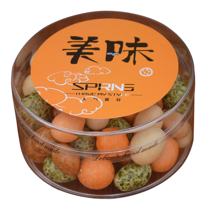 圆形饼干盒塑料环保食品盒带盖方形酥饼千层提拉苏盒子