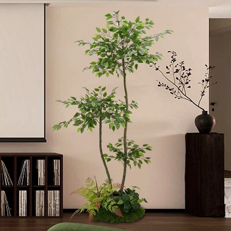 仿真绿植塑料幸福树小盆景家居摆设假饰品绿色假