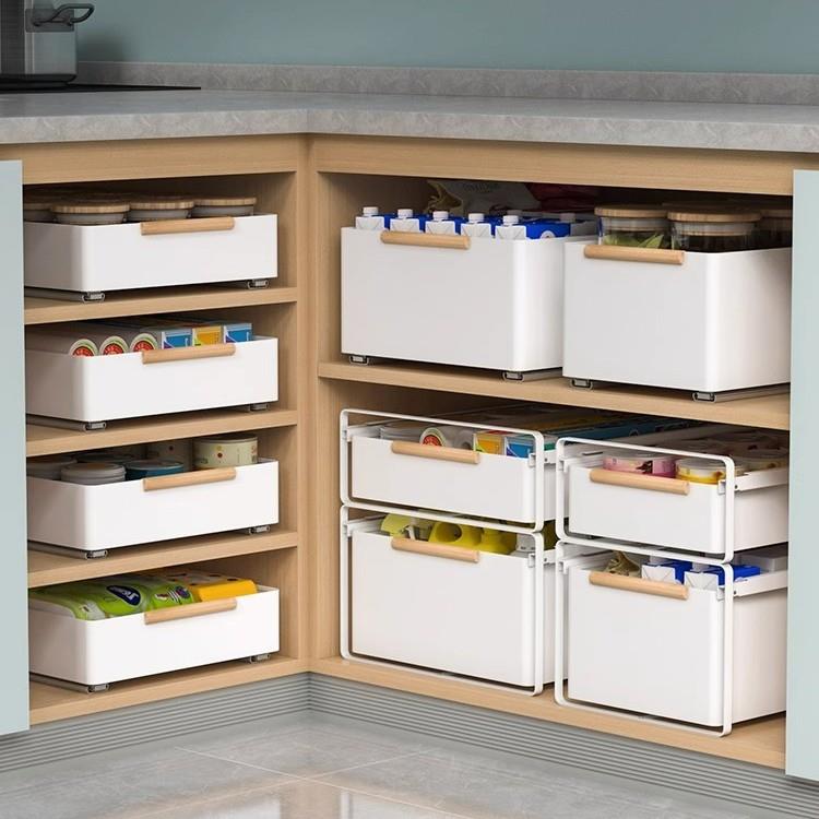 厨房调味料置物架抽拉式下水槽深柜内置单层橱柜拉篮抽屉式收纳盒