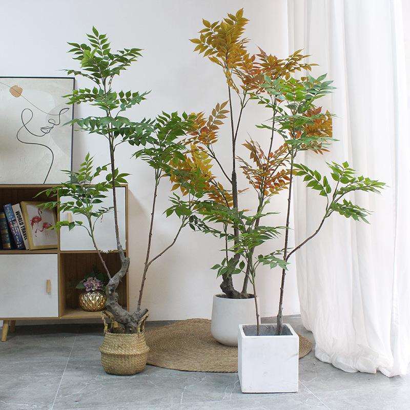仿真绿植漆树假树仿真植物工厂直售家居卧室阳台景观陈美装饰盆栽