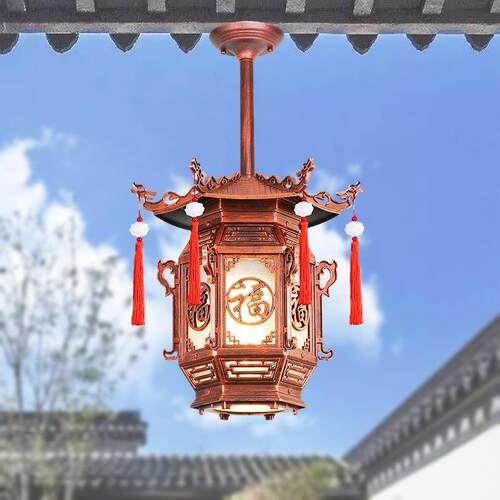 大门入户过道阳台走廊长廊屋檐凉亭民宿灯笼仿古防风吊灯庭院灯