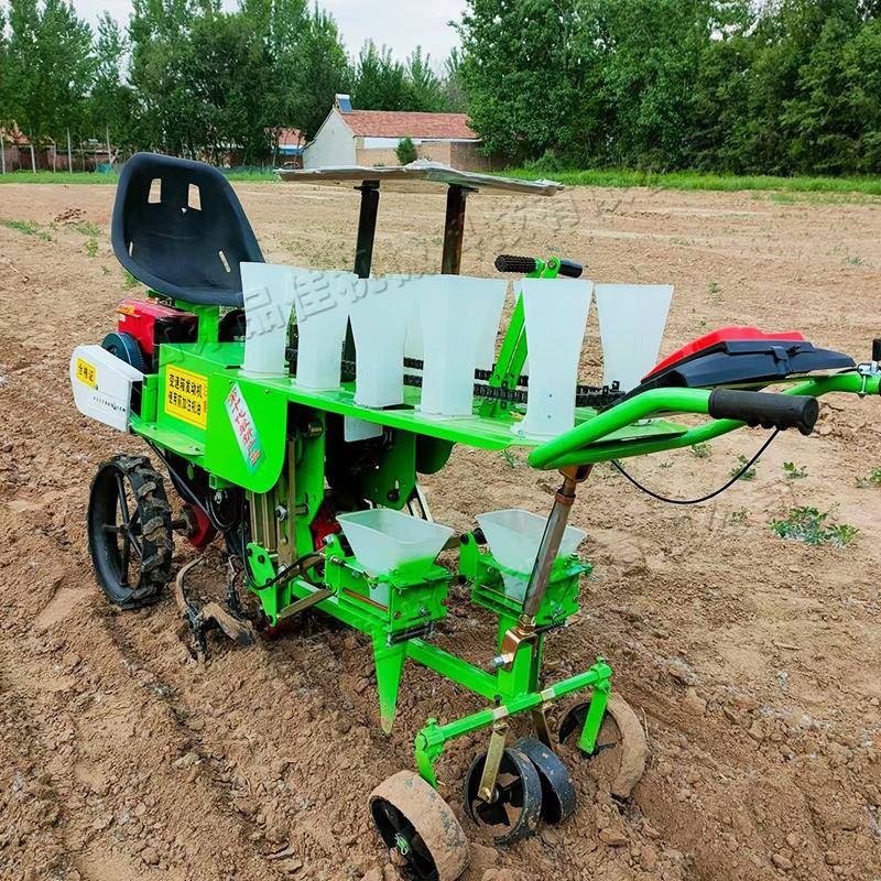 辣椒西8592柿茄子秧苗种植机 两行驾蔬菜移栽秧机 汽油座式红苗移