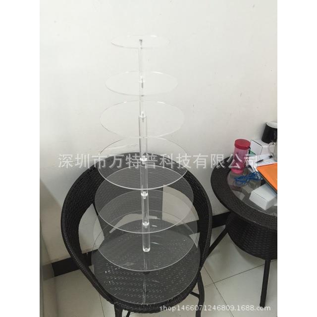 7层圆形纸杯蛋糕架 七层有机玻璃蛋糕架 acrylic cupcake stand