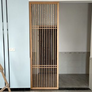 饰格栅卧室遮挡进口实木花格 简约木质屏风客厅镂空隔断入门玄关装