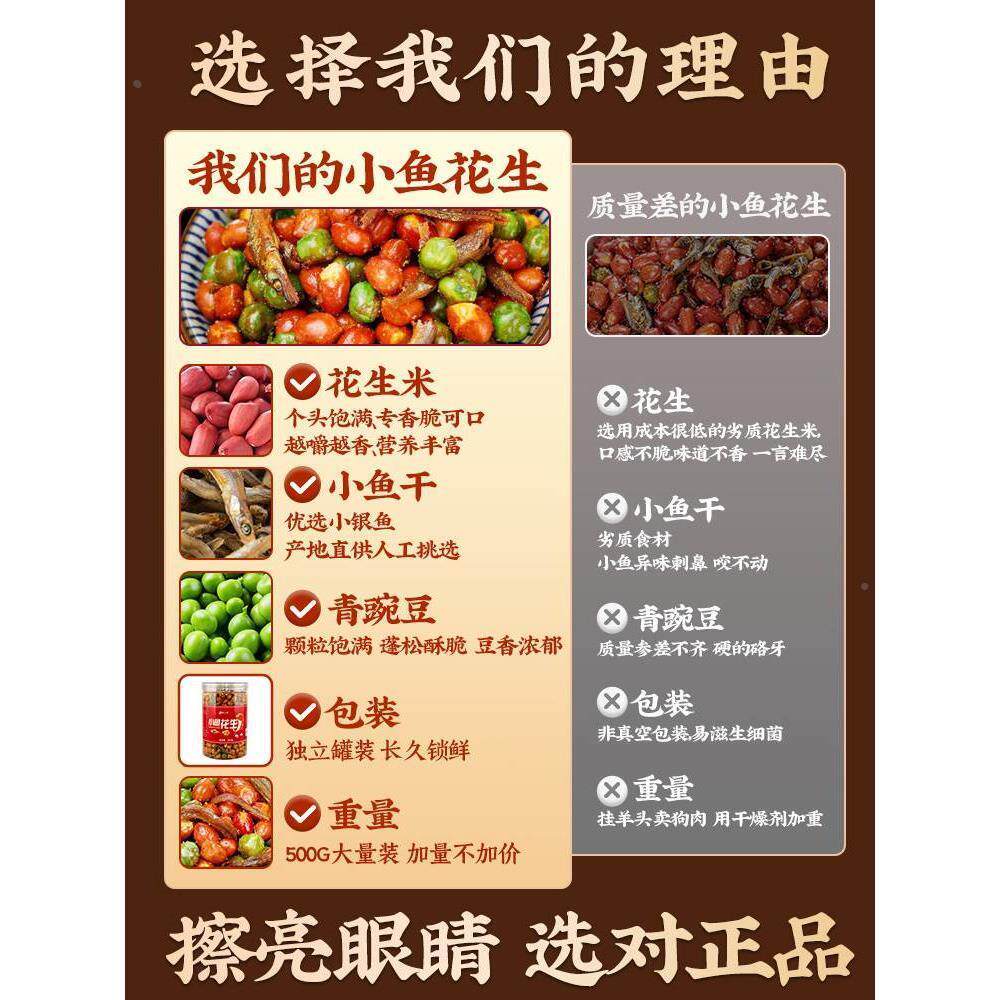 小鱼花生米下酒FLW菜袋即食家油开炸生鱼干小虾零花食烧烤用店商