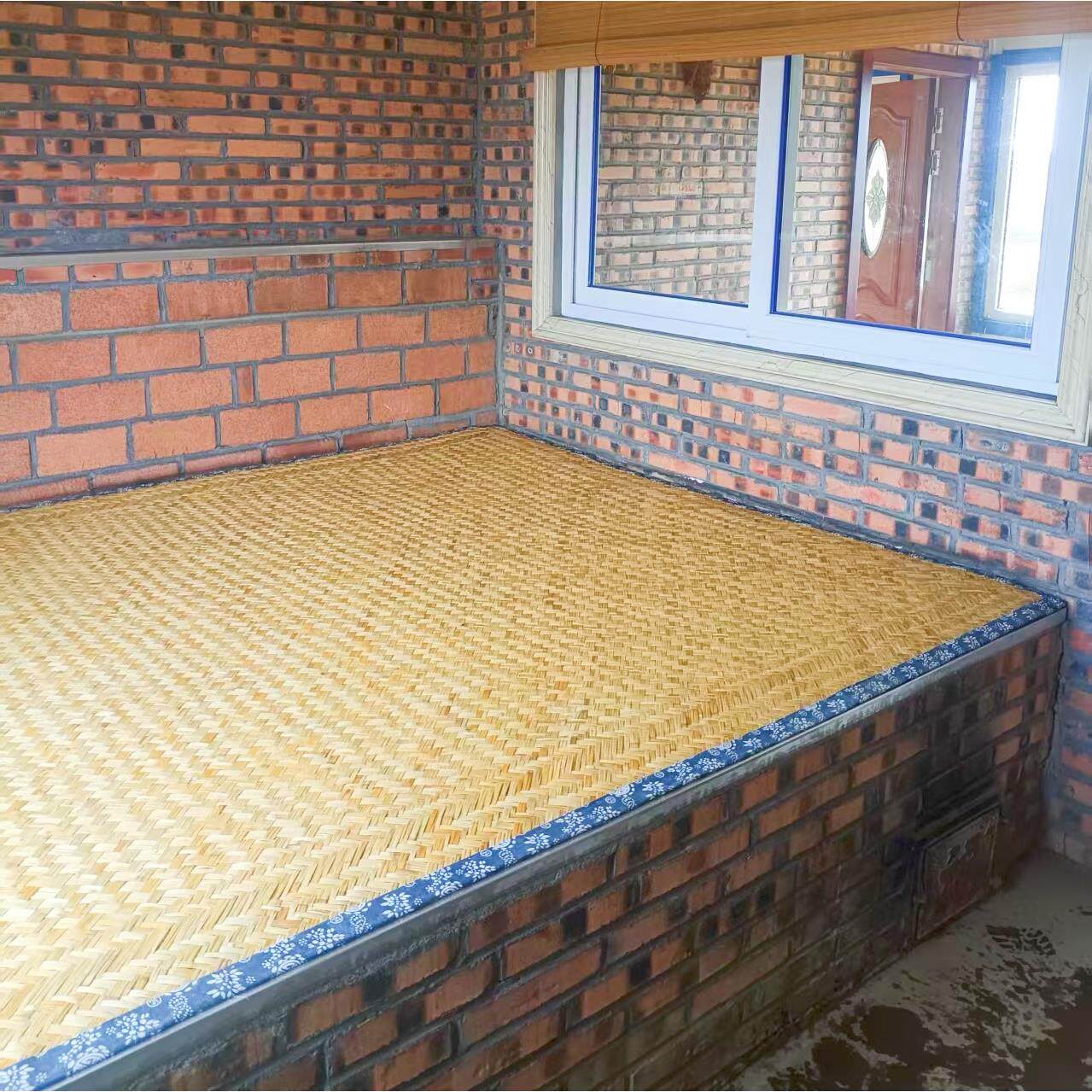 东北农村家用土火炕席榻榻米耐高温传统编织天然芦苇手工草编老式