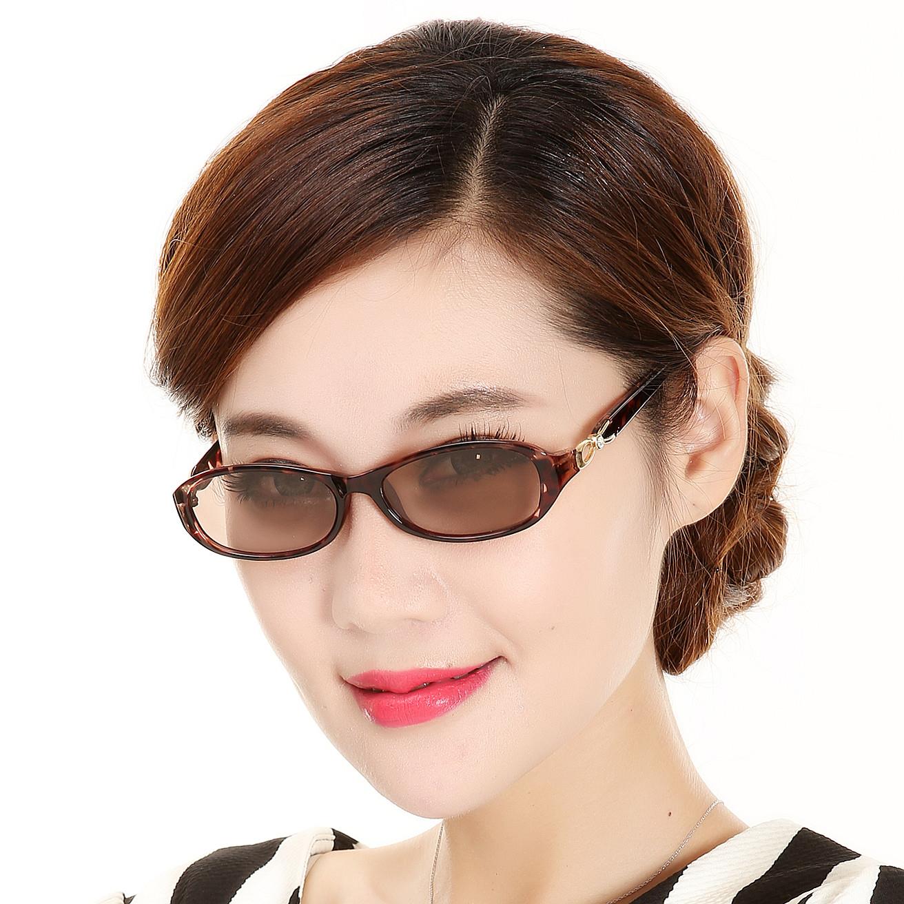 水晶眼镜女士水晶石太阳眼镜中老年妈妈遮阳太阳眼镜合成天然石头
