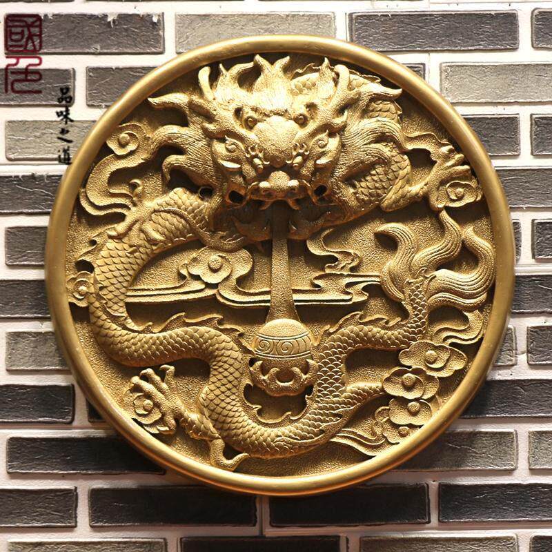 中式树脂立体浮雕祥龙壁饰背景墙玄关墙面装饰可室外建筑墙面民宿
