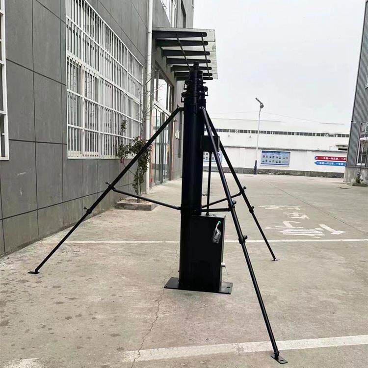 三角架拉线接地材料整套配齐电动碳纤维升降杆避雷针停车场防雷用