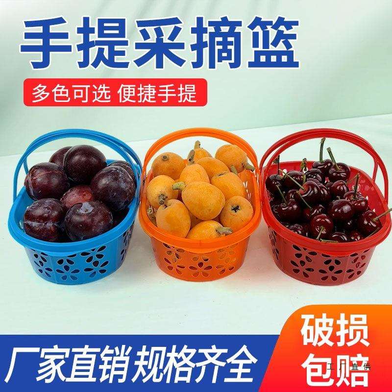 新料草莓采摘篮塑料篮子鸡蛋枇杷水果框蓝莓杨梅水果手提篮子