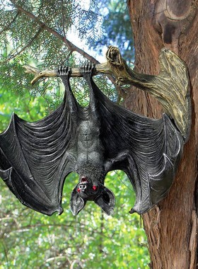 蝙蝠雕塑夜魔吸血鬼树脂工艺品个性哥特饰品万圣节装饰物挂件