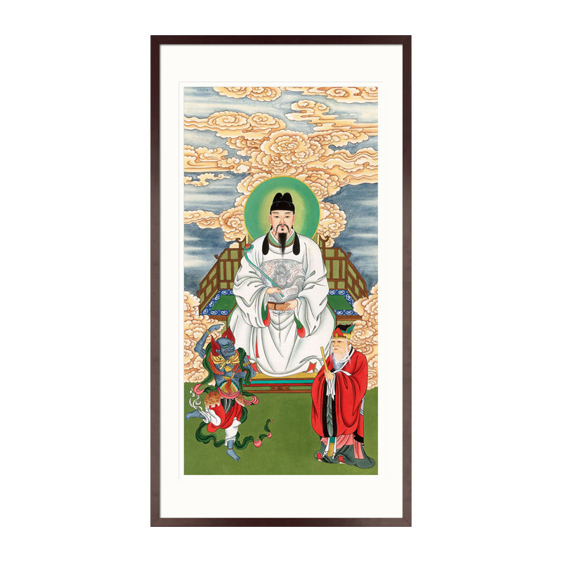 工笔文昌帝君文曲星魁星点状元中金榜题名供奉祈愿画框卷轴