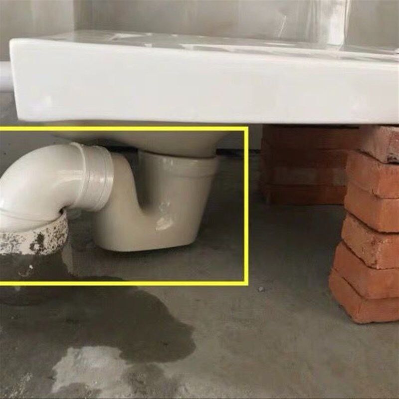 陶瓷存水弯头分体蹲坑防弯管鹅头