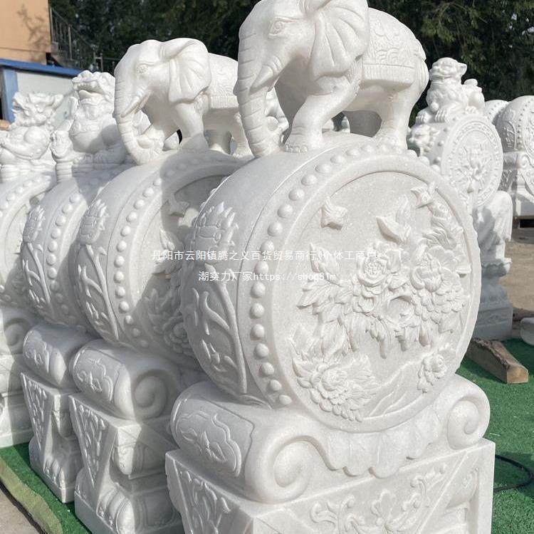 石雕抱鼓门墩一对青石汉白玉花开富贵小象狮子抱鼓门口户外石鼓,农机/农具/农膜,其它农用工具,淘宝优惠券,粉丝福利购,淘宝优惠卷