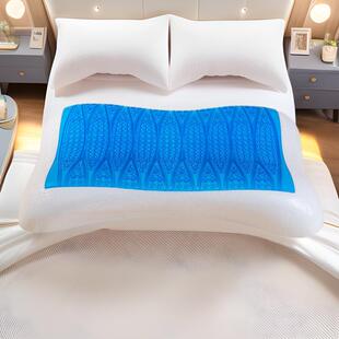 夏季枕头凝胶记忆枕慢回弹零压力蝶形波浪枕芯冰枕透气凉感