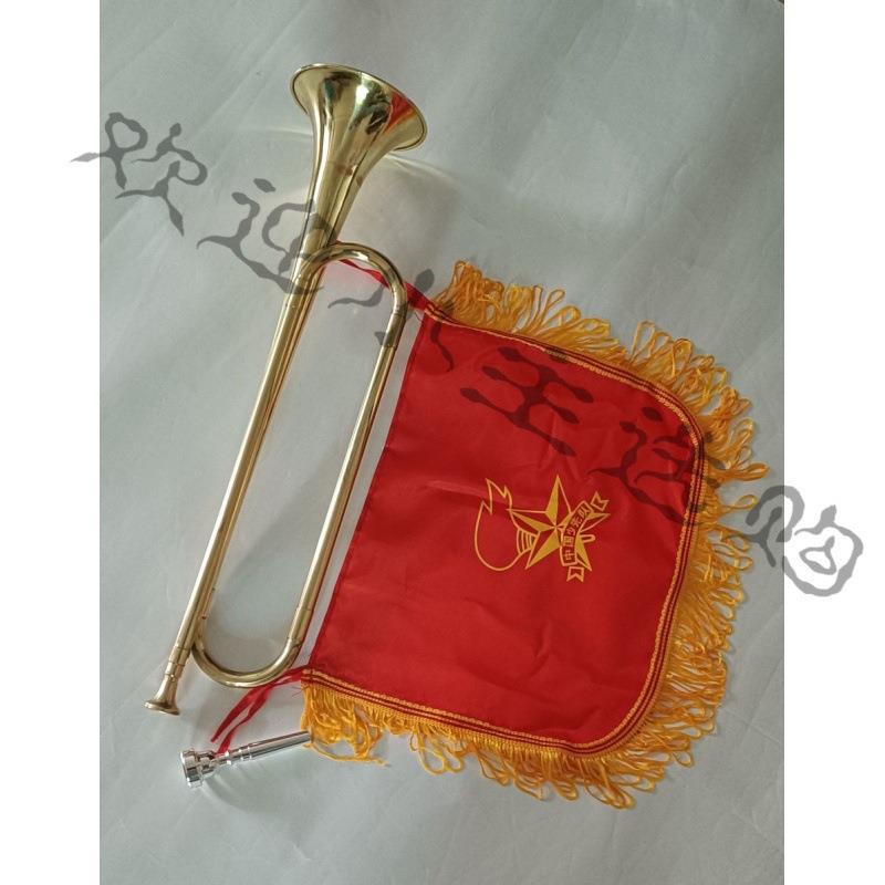 小号方阵演出佳乐号鼓号活动鼓号队清明节青年少先队乐器吹号