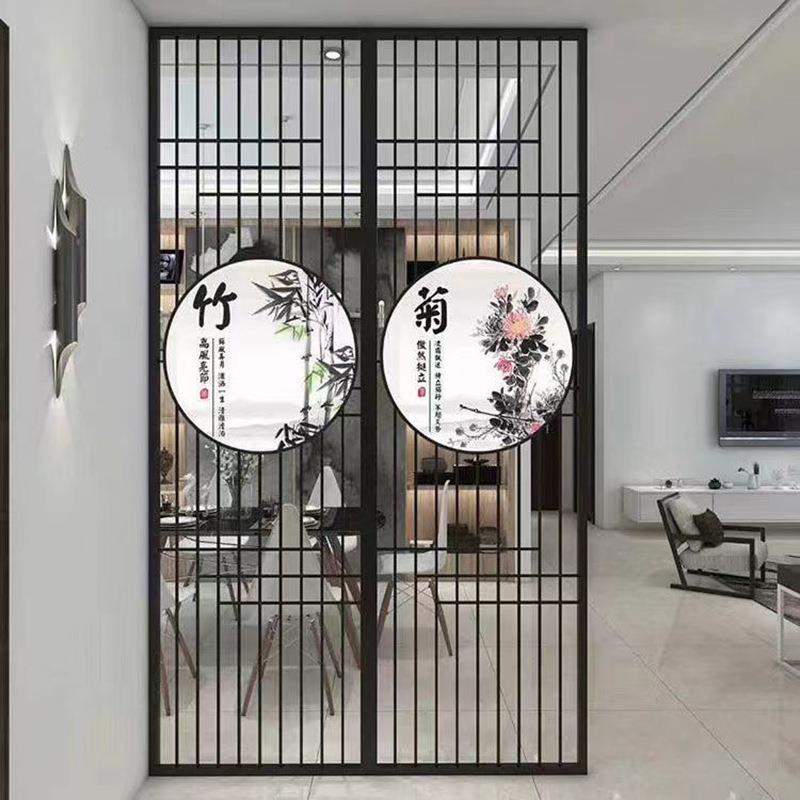 中式屏风客厅隔断办公室酒店大厅公司单位进门实木玄关新中式屏风