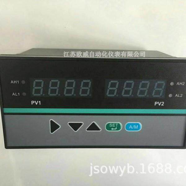 双通道数显表 温度压力液位控制表 4-20mA显示仪可调智能电子