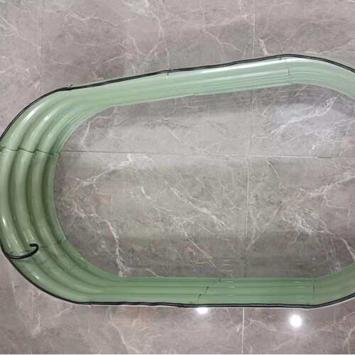 亚马逊跨境平台椭圆形镀锌板花园床尺寸120x60x29金属花盆种植箱