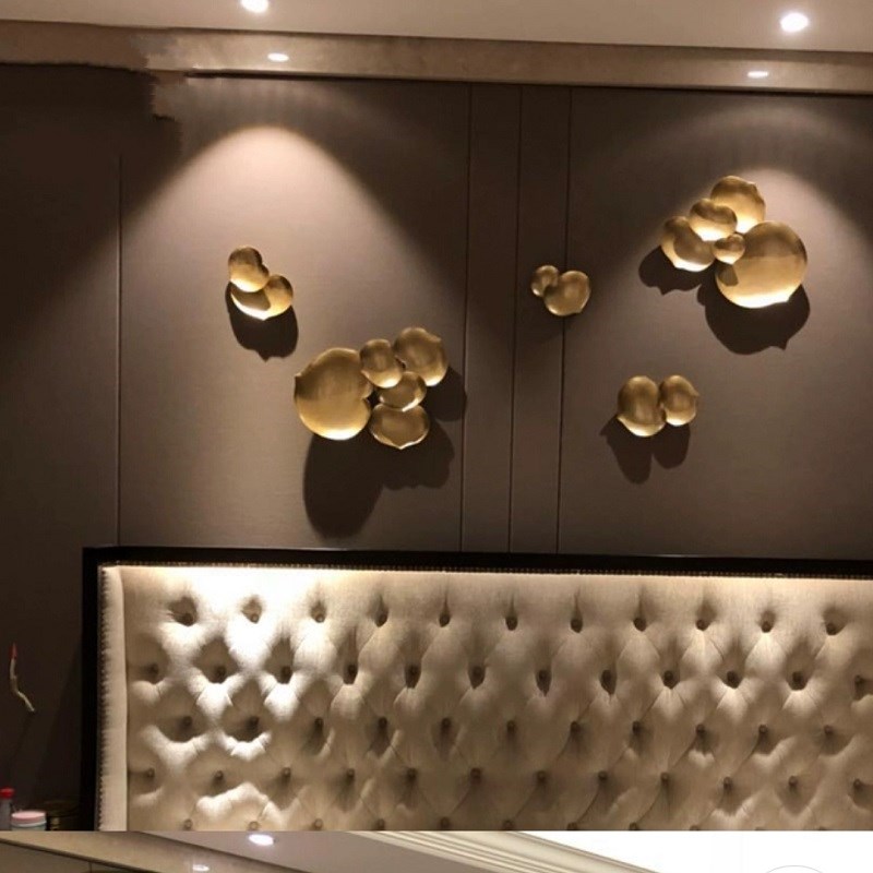 欧式金属铁艺心行荷叶壁饰壁挂酒店家居饰品爱心软装墙饰简美挂件